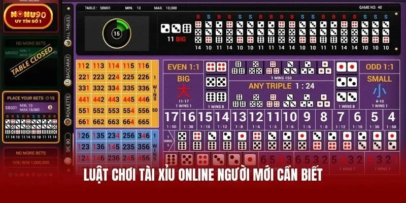 Luật chơi tài xỉu online người mới cần biết