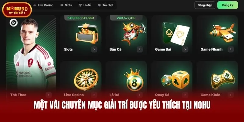Một vài chuyên mục giải trí được yêu thích tại Nohu